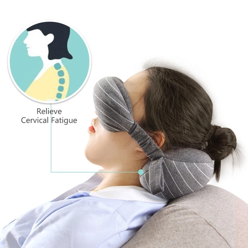 2 in 1 Multifunction Neck Support Microbeads Travel Pillow With Two Shapes