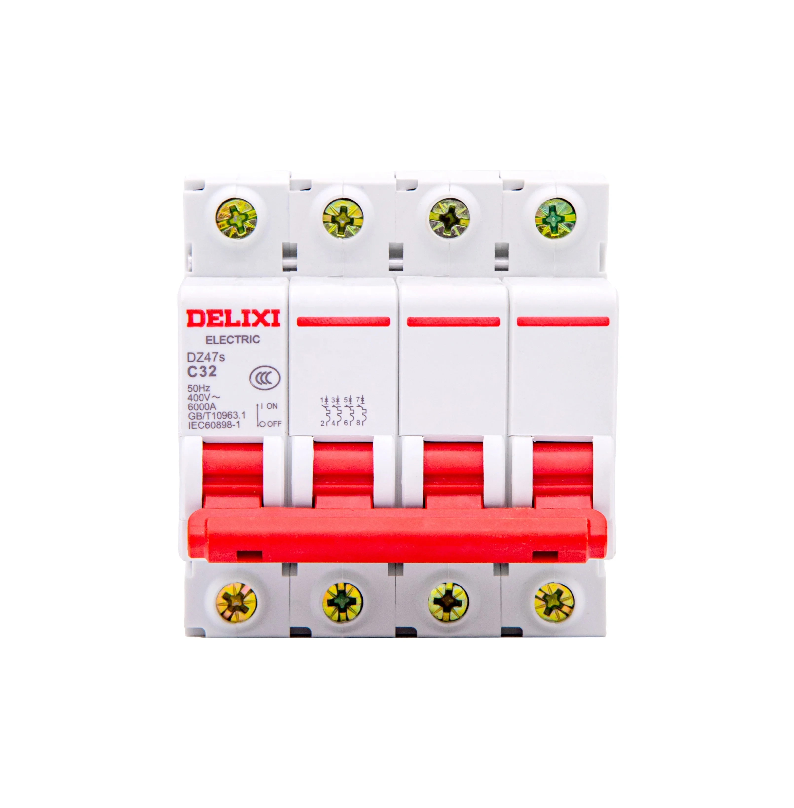 Delixi DZ47s Generator Circuit Breaker Price Three Phase 4 Pole Miniature Circuit Breaker Electrical