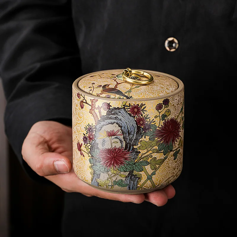 Color Enamel Tea Caddy - Perfect for All Tea Storage Needs