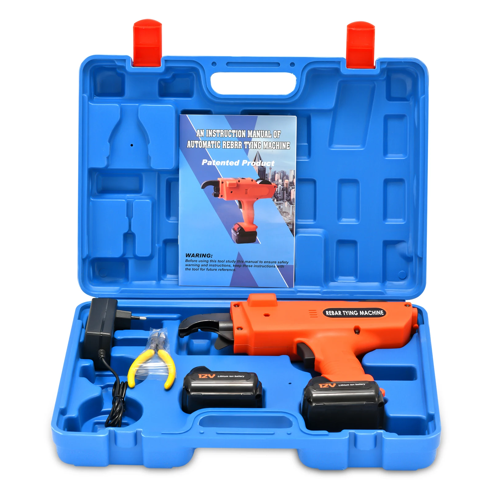 Автоматическая машина для подвязки арматуры, 12 В, 3000 мАч, 2 шт., беспроводная машина для подвязки арматуры, литиевая батарея