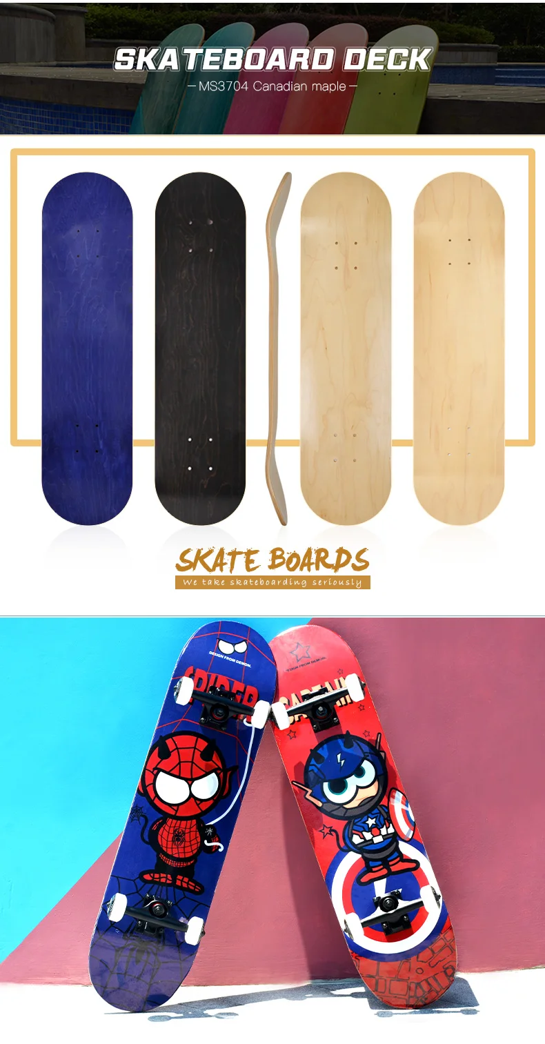 Professional Oem Pro Blank 7 Layers Canadian Maple Custom Skateboard Decks Buy Canadian Maple