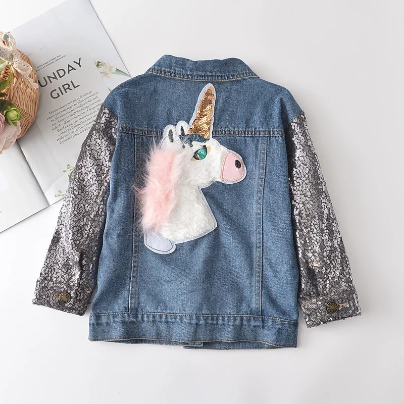 Unicorn Denim Jacket For Girls Coats 