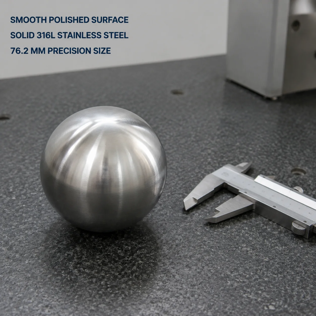 Matte Finish na Frosted Surface na 76.2mm (3 pulgada) na Solidong Bola ng Stainless Steel na 316L para sa Machine
