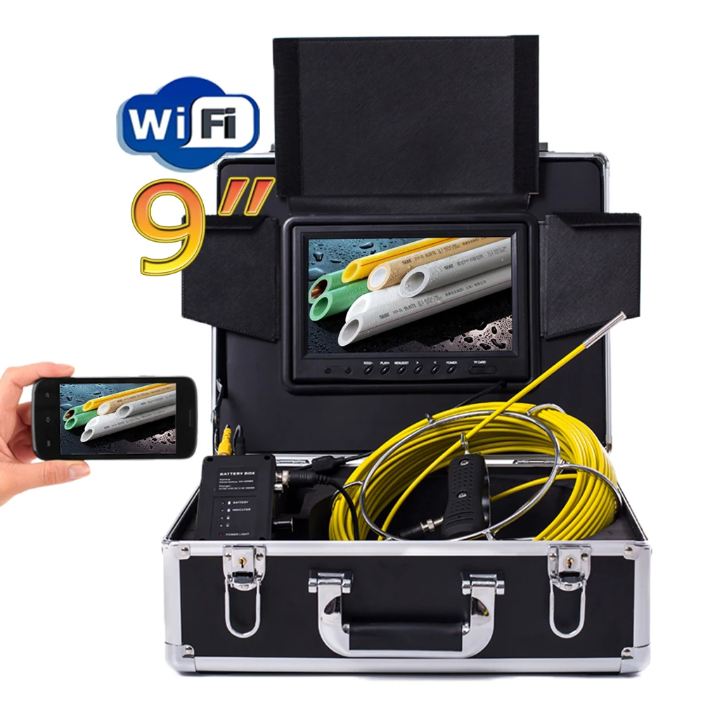 Factory Direct Supply CCTV Pipe Inspection Camera with DVR Function&6.5mm Camera Head