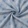 Blue Botanical Printed Cotton Knit Jersey