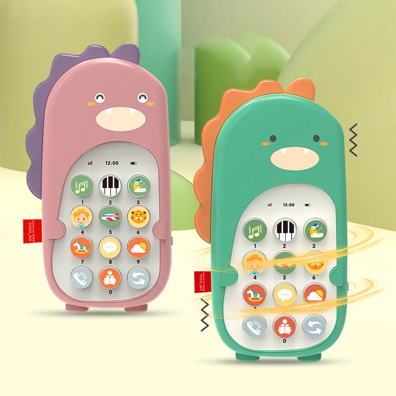 Пазл для раннего развития симуляция истории телефоны динозавр Детские сотовые игрушки розовый телефон игрушка детей мальчиков и девочек