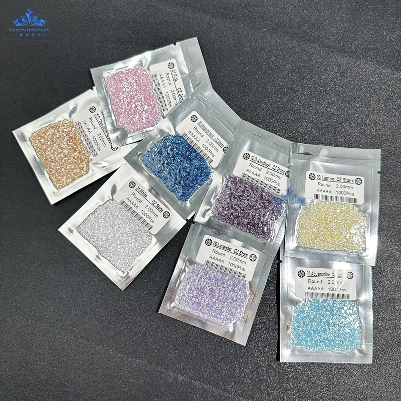 Wuzhou 5A Cubic Zirconia Source Factory Wholesale Loose Gemstone Cz All Colors Round Synthetic Cubic Zirconia