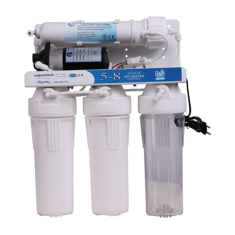 Ro Filter Reverse Osmosis Water Filter for Home House Water Treatment 75 GPD Electric Carton Ce Water Purification D1 Wall 220