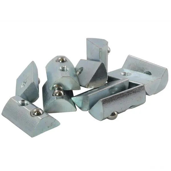 M3 M4 M5 M6 M8 Aluminium Profiel Extrusie Vierkant T Slot-Moer Kogelveer Vernikkelde Stalen Druppelrol In T Sleufmoeren