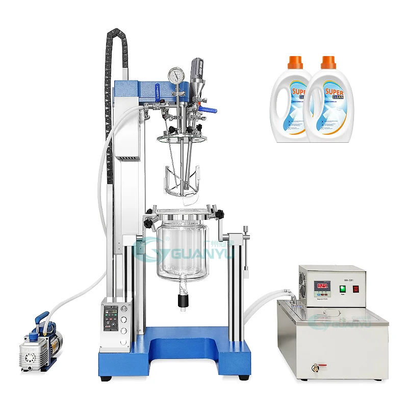 Промышленный жидкостный смеситель 2-10л, химический стеклянный реакторный биореактор от производителя лаборатории по низкой цене