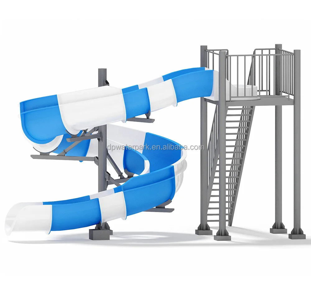 Customized 2.3 Meter High Small Fiberglass Swimming Pool Slide for Home and Private Pool