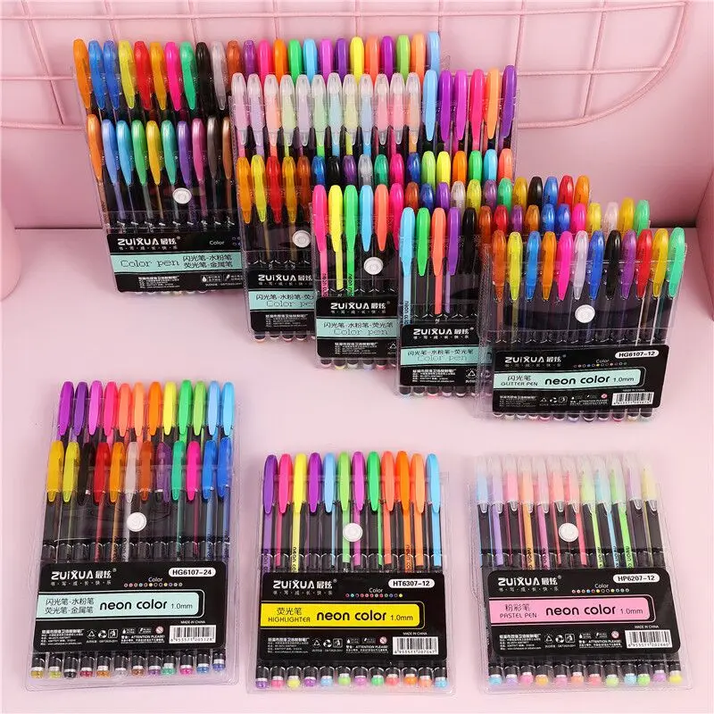 Neon Colour Gel Pens ( Set Of 48 Colours )