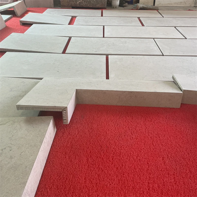 product modern natural stone beige marble cut to size marble aluminum honeycomb composite panel-1