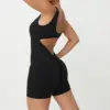 Black short jumpsuit