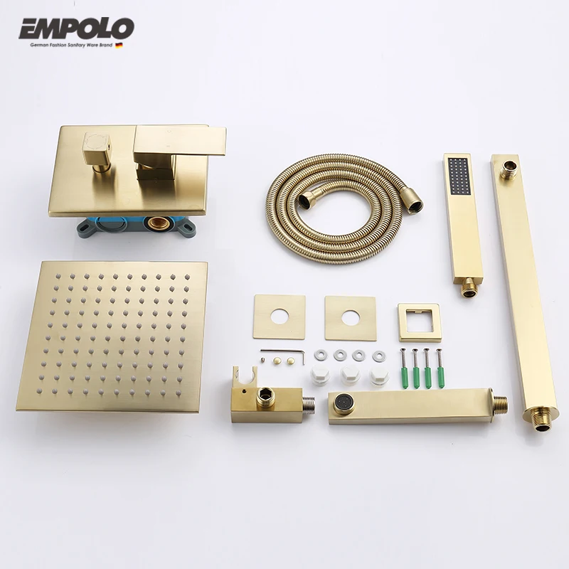 New Design UPC Shower of Concealed Bathroom Gold Shower Faucet Sets With Bathtub Faucet and Hand Shower
