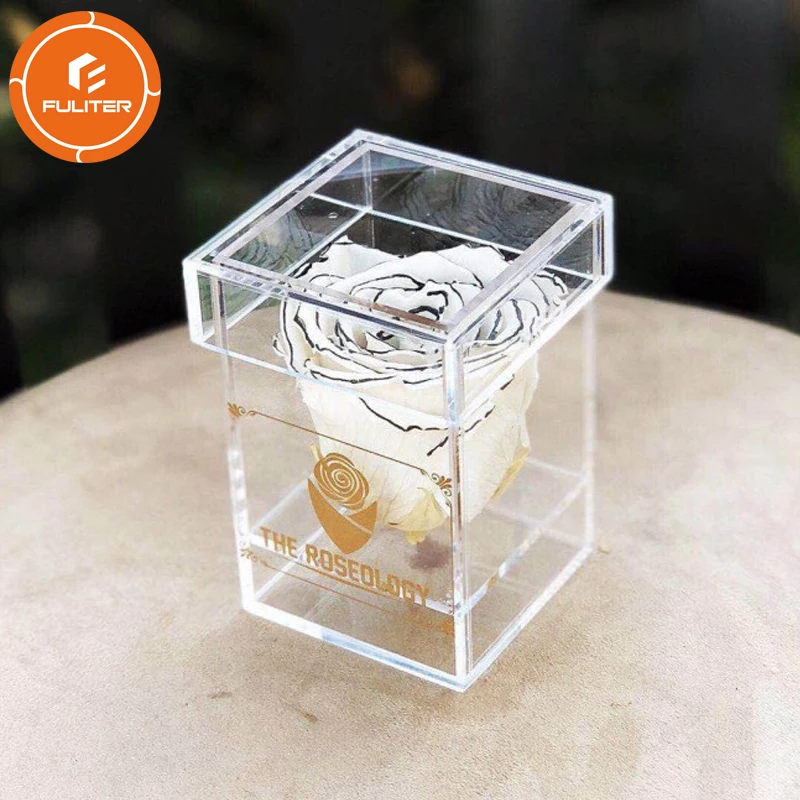 Personalized Clear Acrylic Plexiglass Wedding Favor Candy Cube Gift Box ...