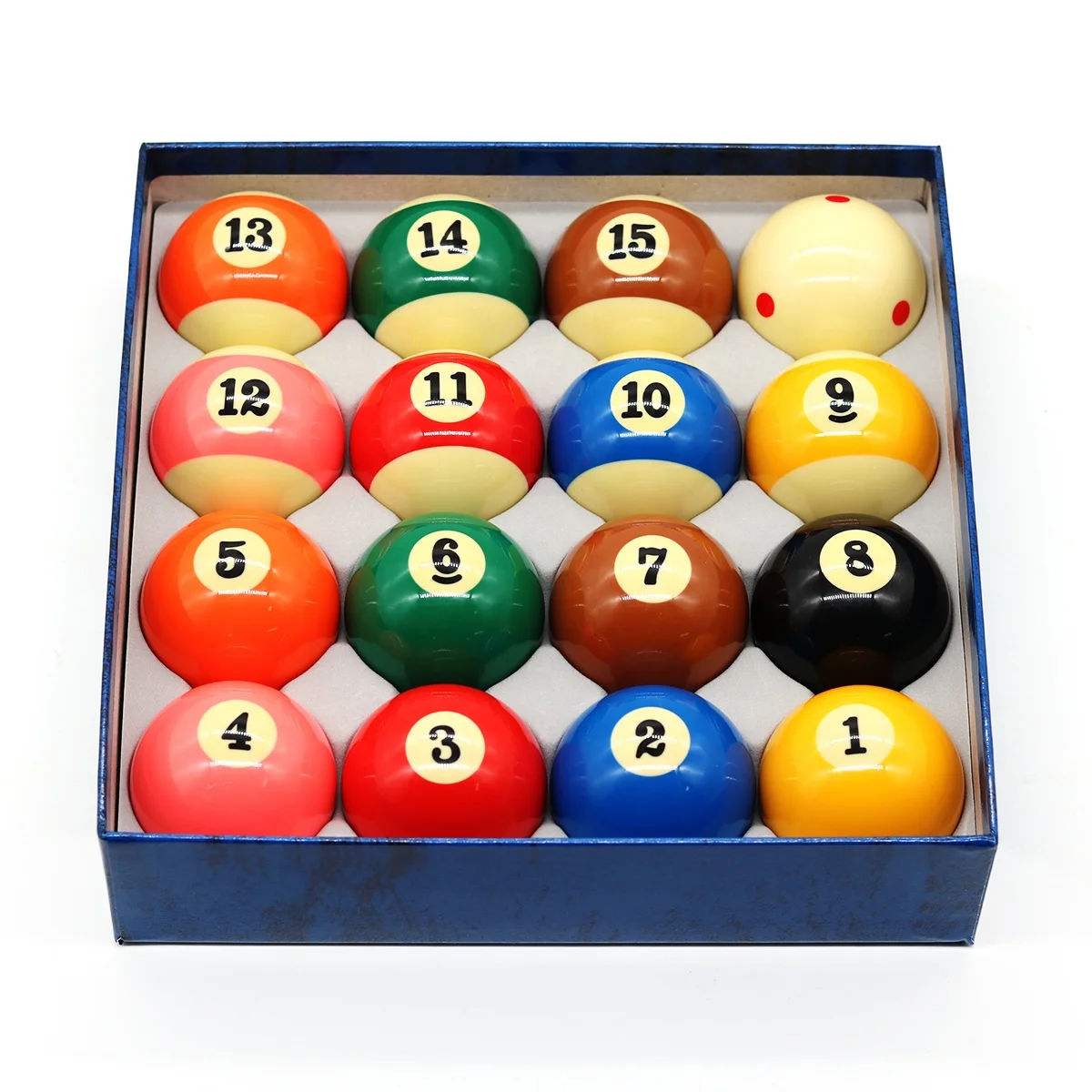 Set 16 Palle Da Biliardo Americano 38mm - Resina Poliestere - Con Pallina Bianca - Foto 2