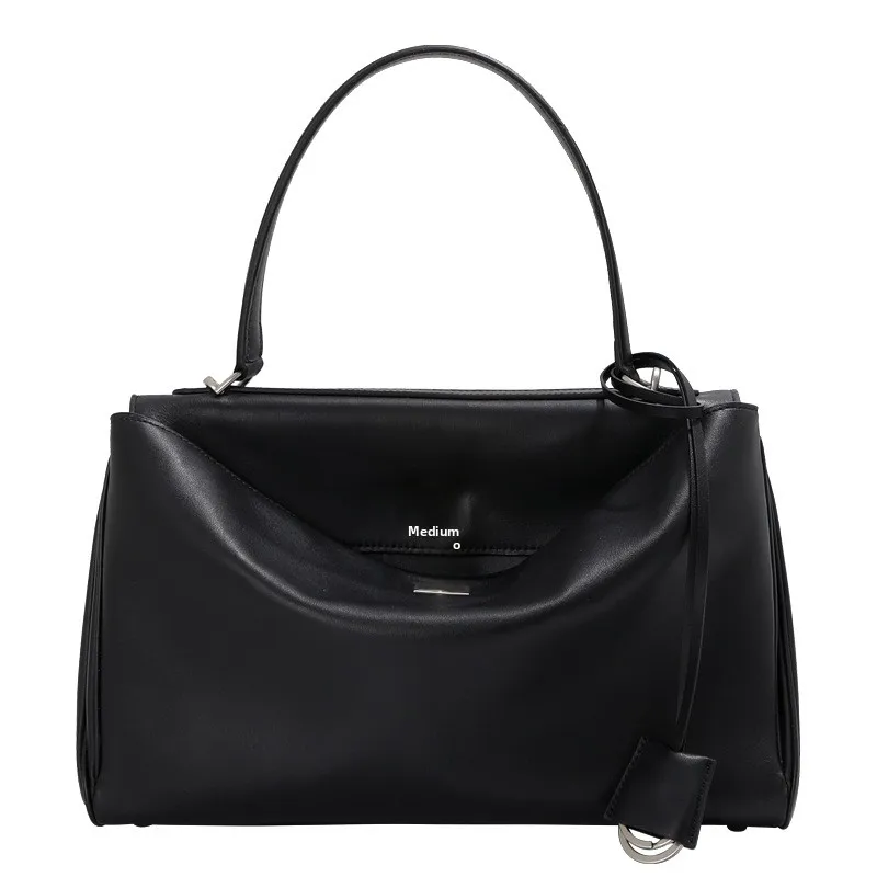 Gift Boxed Genuine Leather First-Layer Calfskin Rodeo Tote Bag Handbag Shoulder Underarm Bag Large Capacity European-American