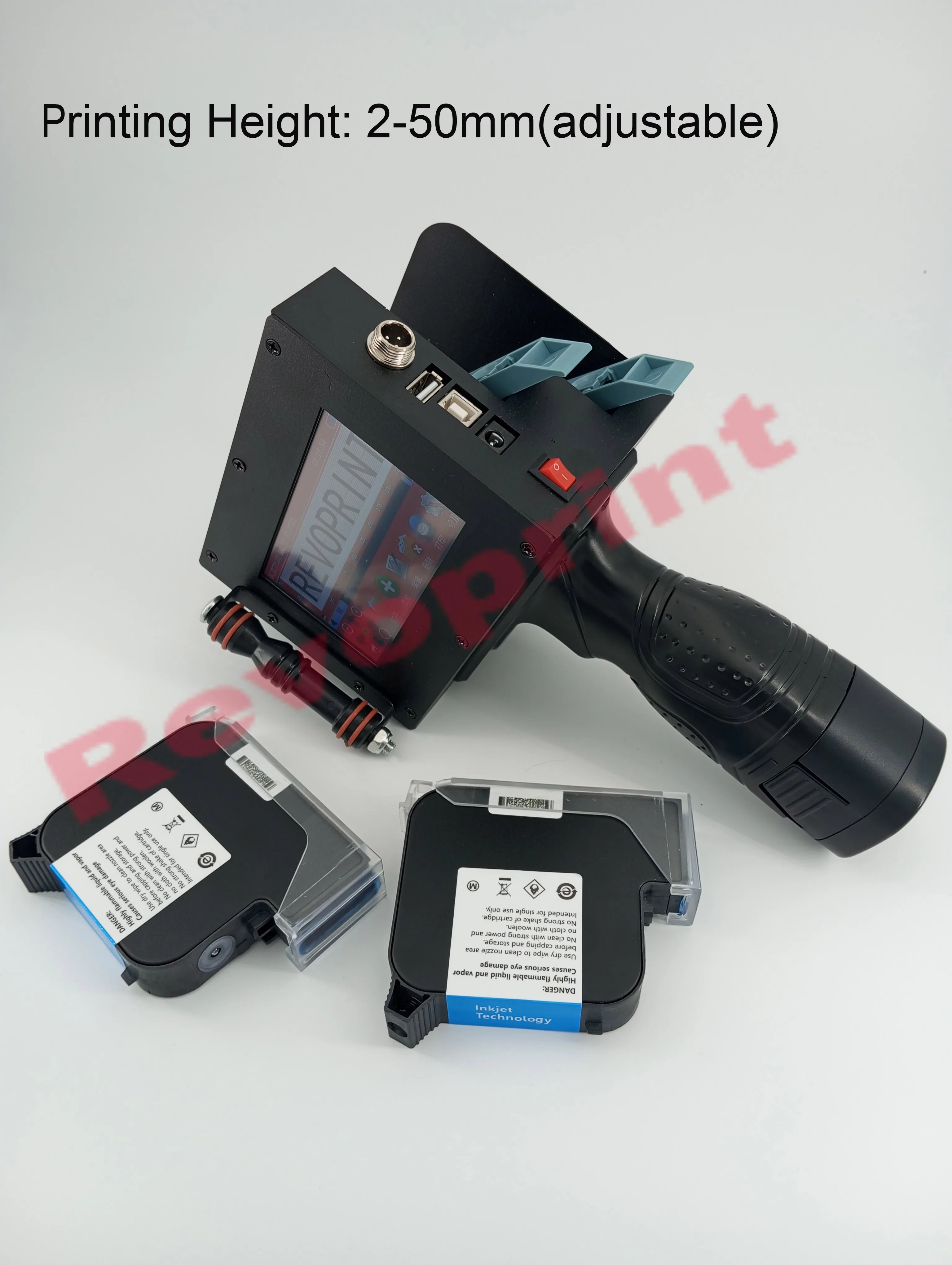 2025 RevoPrint Batch Code Portable Handheld Inkjet Printing Machine for Fast Dry Batch Coder Egg Date Expiry Number Date