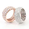 Bague en moissanite plaquée or rose en argent 925