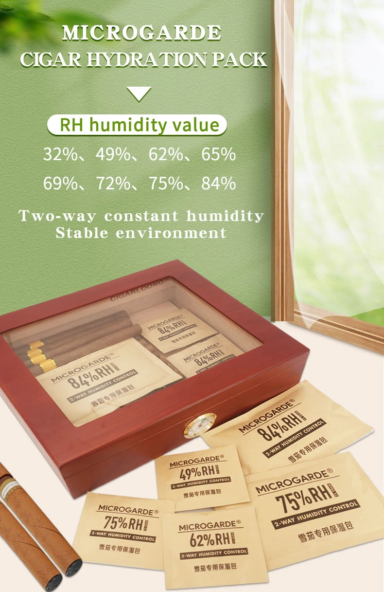Customizable 10g 62 72 Boveda Humidor Humidifying 2 Way Humidity