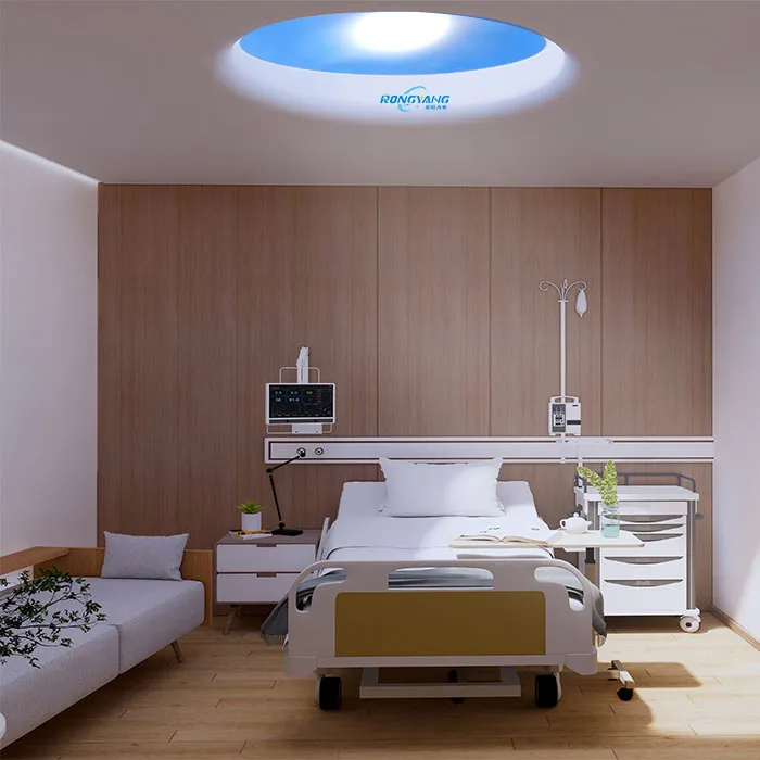 RYOPT Indoor Tuya LED Blue for Sky Ceiling Panel Light Circular  Ceiling Skylights Artificial Sun Design Industrial Style PC