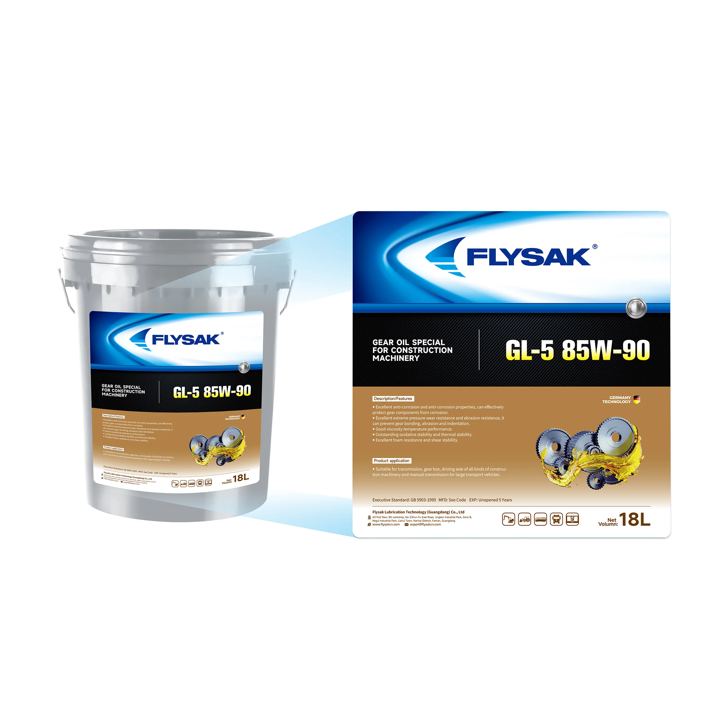 Flysak Piling Machine Gear Oil Gl5 85w90 Implement Gb 59031995 Gear Oil Standard. Buy
