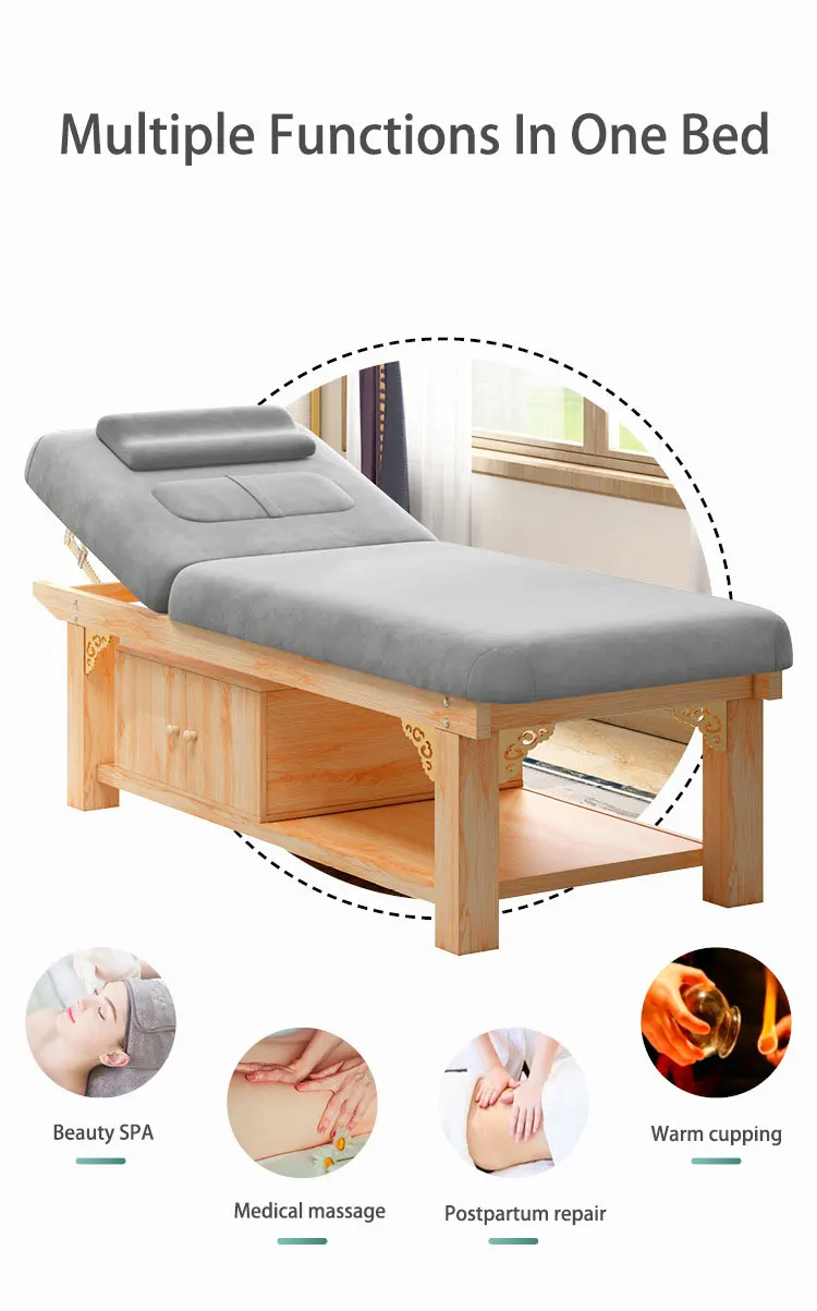 Hot Sale Luxury Massage Table Wooden Stationary Massage Bed Spa Facial Bed Buy Creative 1295