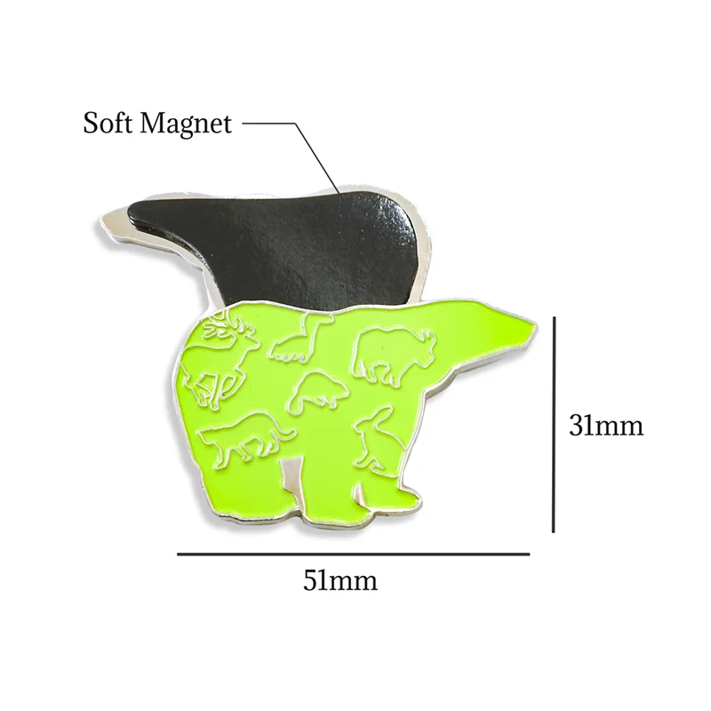 High Quality Custom Metal Craft  Zoo Souvenir Gifts  Kuwaii Animal Lapel Pin  Fridge Magnet