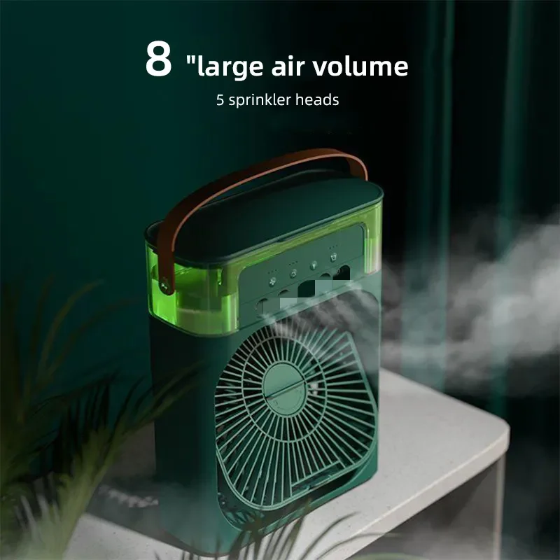 USB Portable 3-Speed 3-in-1 Desktop Cooling Fan 600ML Space Humidifier for Office Home Outdoor Use