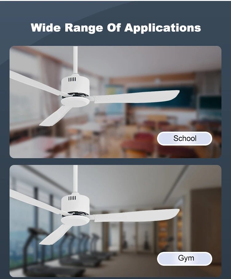 1stshine White Iron Blade Big Modern 56 Inch Ac Dc Industrial Cooling Home Electric Ceiling Fans