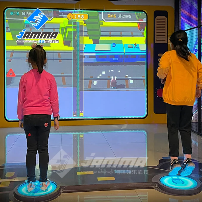 Интерактивный игровой центр AR в динамической форме для развлечения и
