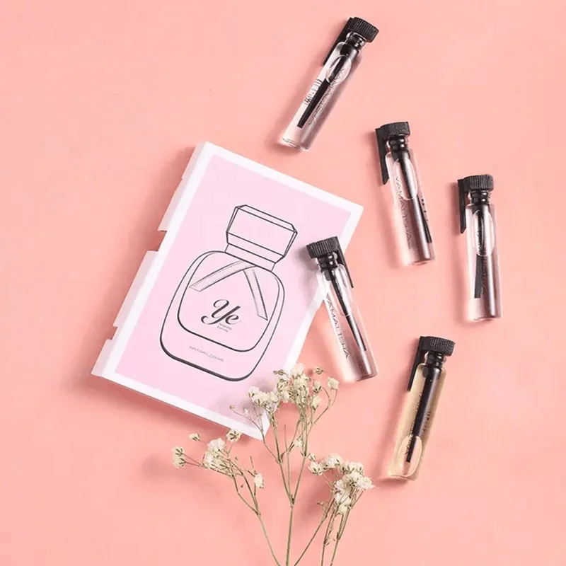 Custom Print Fragrance Sample Packaging Perfume Sample Vial Cards For 1