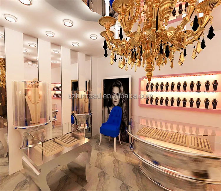 High end boutique jewelry shop fittings design furniture for sale