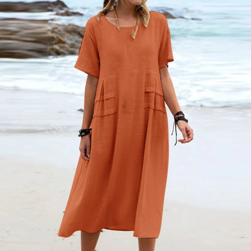 Shop Our Simple Linen Dress Women Italy Pure Linen Cotton
