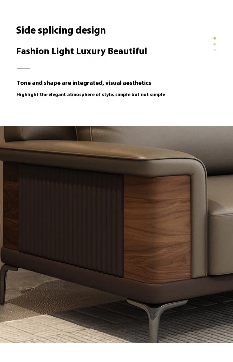 Best Price Modern Modular Office Room Furniture Foldable PU Leather Sofa Coffee Table Set Simple and Stylish
