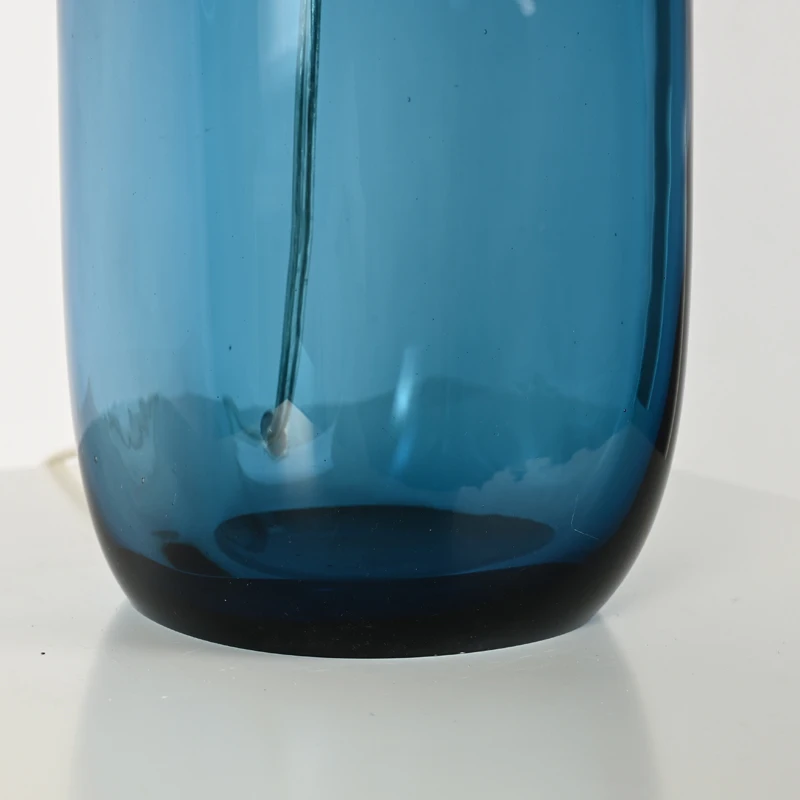 Blue ocean colored glaze glass vase lamp shade bed room lighting table lamp