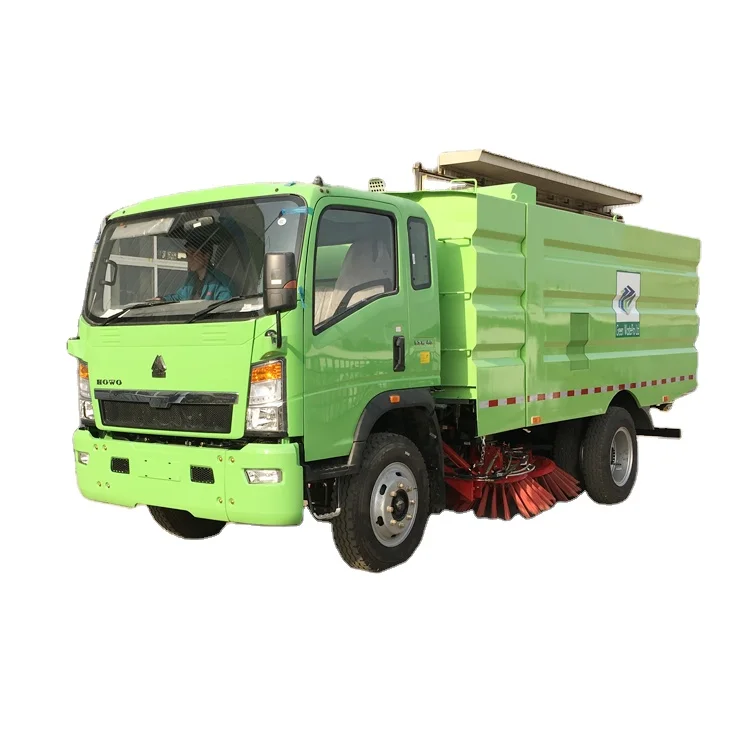 China Supplier Low Price 5000L 6000L Water tank and Waste Box Road Sweeper