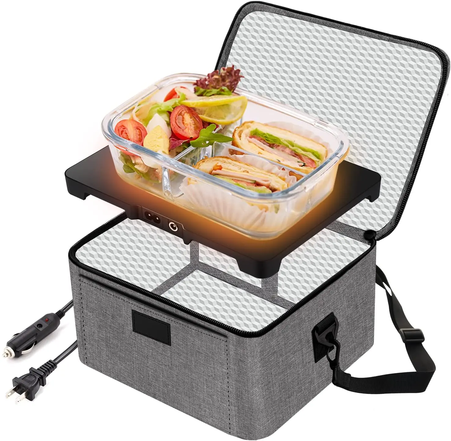 Portable Oven, 12V 24V 2-In-1 Car Food Warmer Mini Portable Microwave,  Personal