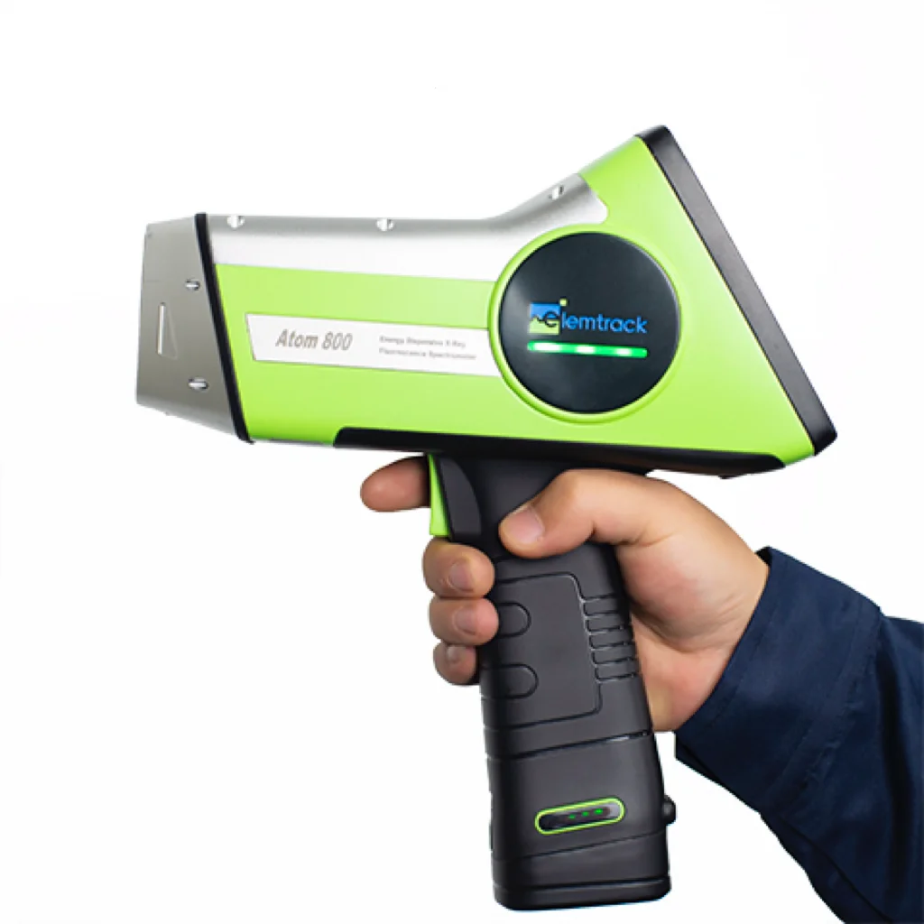 High Quality Hot-Plug SDD Detector Gold Rohs Alloy  Aluminium Tester ATOM800 Handheld XRF Analyzer
