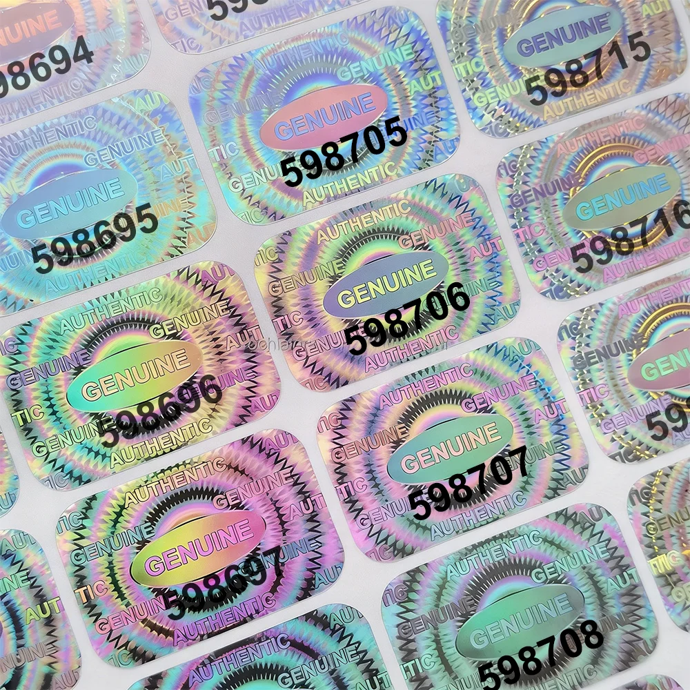 Unique Serial Number Unique Serial Number Printed Hologram Tamper Evidence