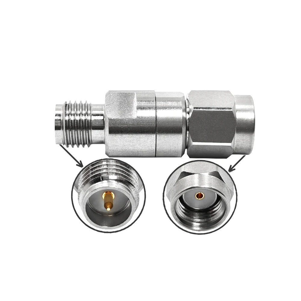 Factory RP Sma Female Jack Hembra to Reverse Polarity Sma Inverted Male Plug Macho  Rf Stainless Steel Rf Coax Coaxial Adaptor