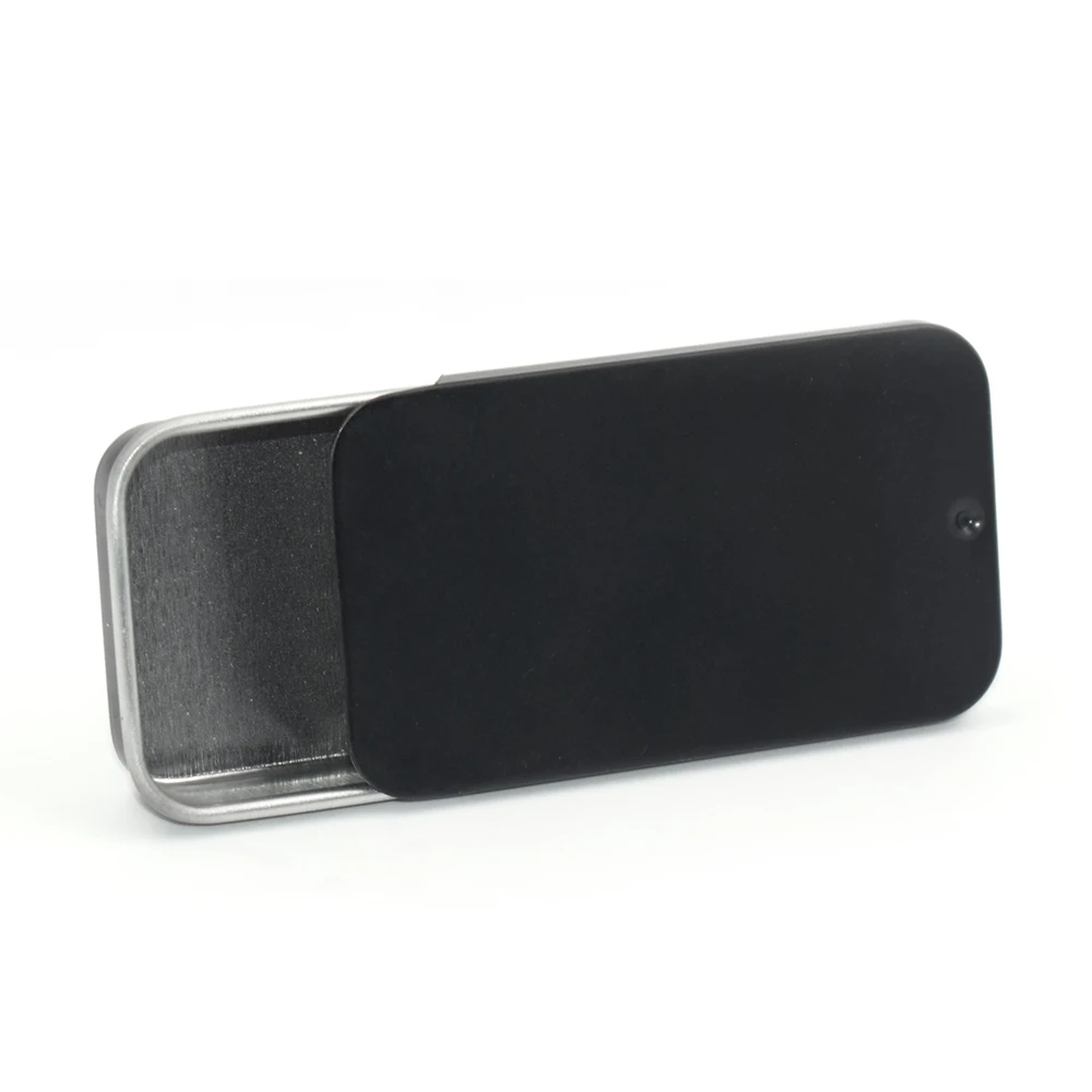 Factory Supply Small Slide Top Solid Perfume Storage Metal Tin Box