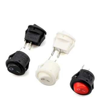 Lot De 6 Interrupteurs à Bascule Ronds 20mm ON-OFF - 2 Broches - Pour Projets électroniques Et Bricolage - 8
