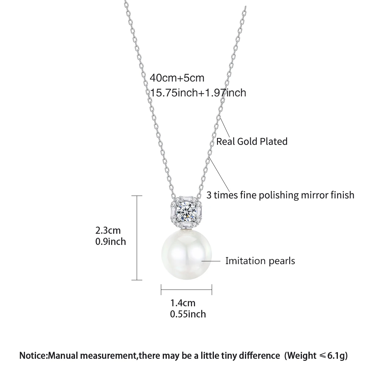 Luoteemi Luxury Pearl & Zirconia Necklace
