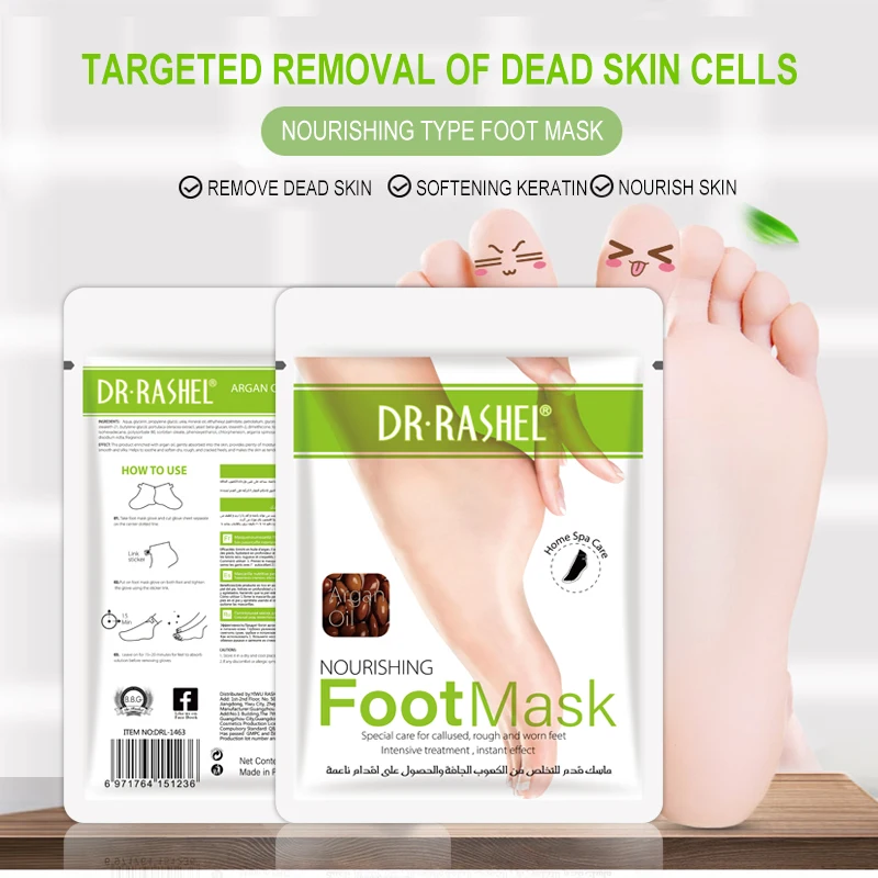 DR RASHEL Private Label Argan Oil Nourishing Foot Mask 36g Hand Care Smoothing Moisturizing Nourishing Foot Mask