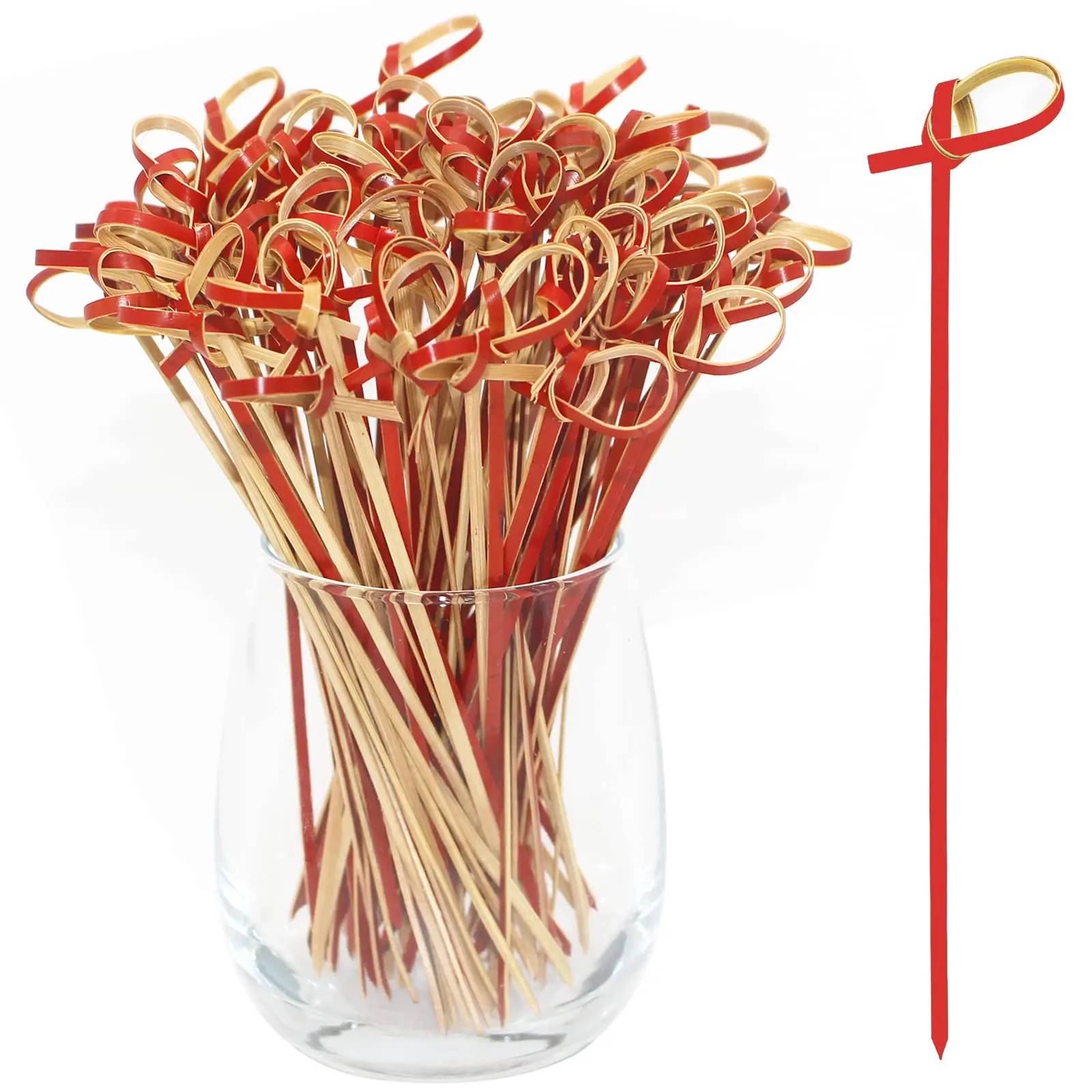 6 Inch Bamboo Twisted End Cocktail Picks Appetizer Picks Party Snacks Club Sandwiches Finger