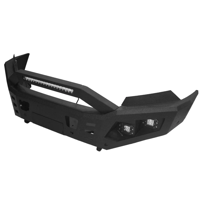 LESTAR4X4 for Black Textured Steel Front Bumper for Vigo NP300 Revo Bumper 4X4 Parts Offroad Accessories