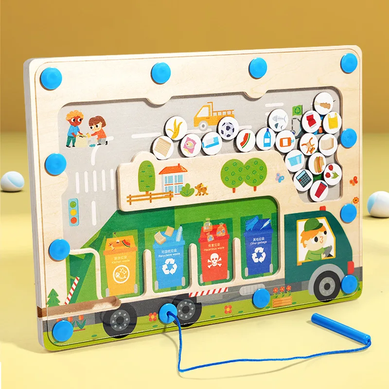 AMFUN Trenino Legno Giocattolo Magnetico Per Bambini, Giochi Legno Bambini 1 4 Anno Giocattoli Bambino Bambina 1 4 Anni Giochi Educativi Montessori