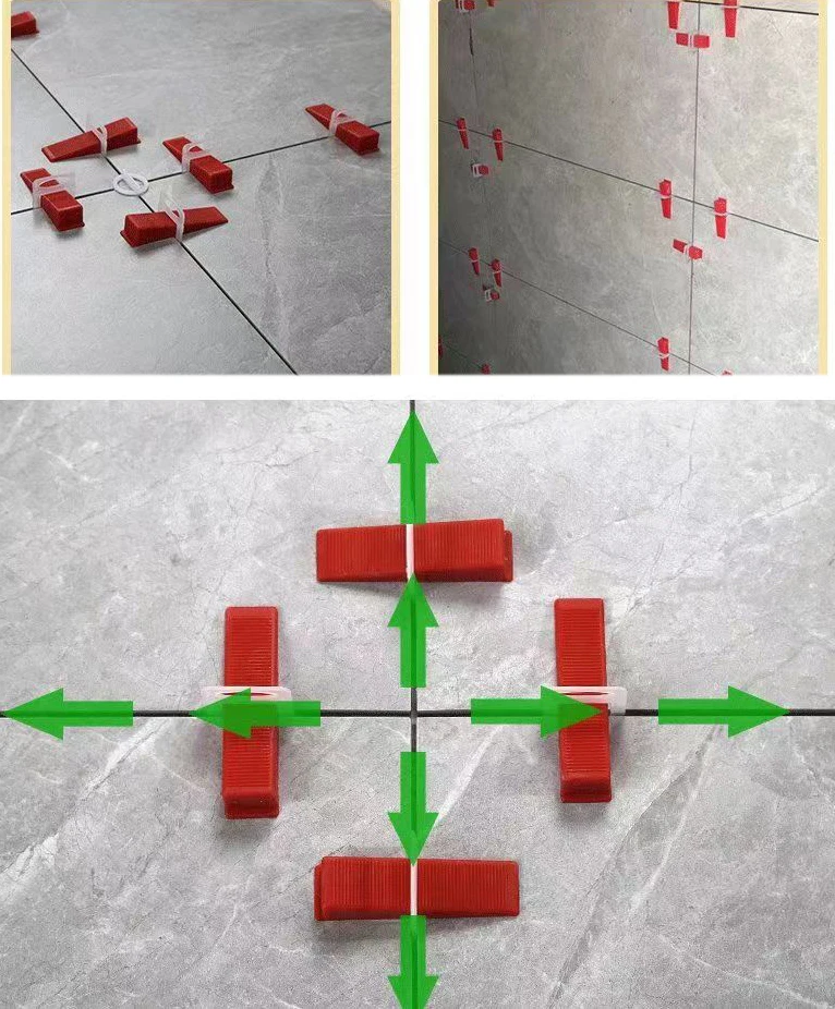 Red /Black Plastic Ceramic Tile Leveling System Masonry Tile Alignment ...